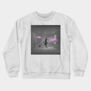 Pink Clouds - Surreal/Collage Art Crewneck Sweatshirt